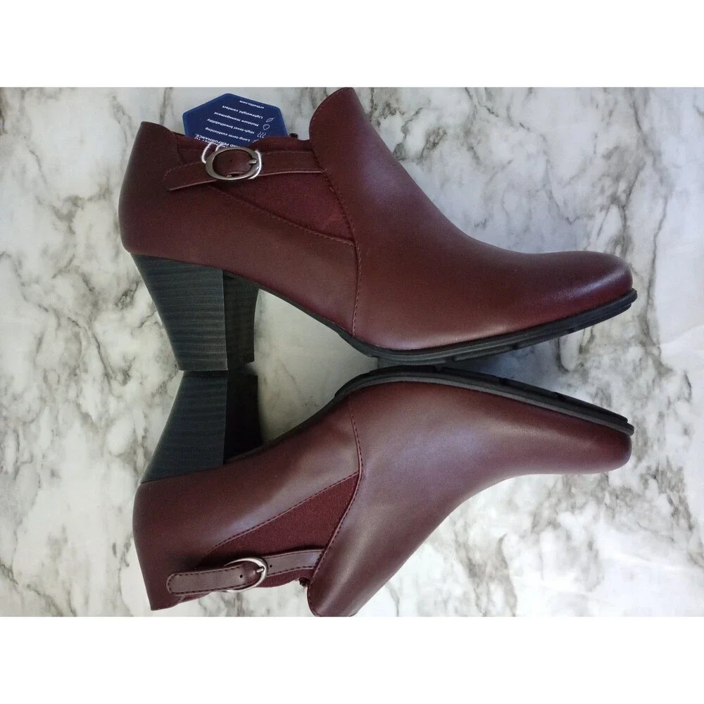 NWT Croft & Barrow Ortholite Ankle Boots Block Heel Size 9.5M